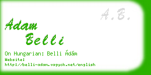 adam belli business card
